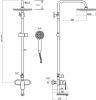 Душевая стойка Savol S-600308 настенная цвет хром