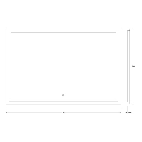 Зеркало со встроенным LED-светильником Evoform Ledline BY 2438 120х80 - фото 2
