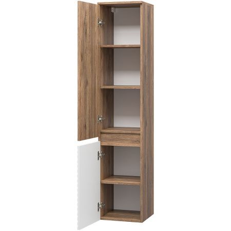 Шкаф-пенал Brevita Dakota DAK-050350-19/01Л 40х170 подвесной цвет белый/коричневый