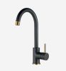 Смеситель для кухни Webert YN920302723 на мойку черный/золото
