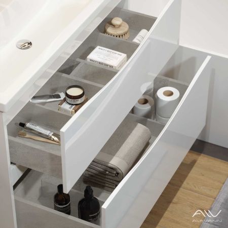 Тумба с раковиной Alavann Tess ALV1010000 100х50 подвесная цвет белый