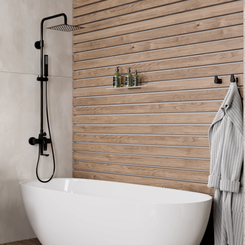 Душевая стойка WasserKRAFT Glan A16701 настенная цвет черный - фото 2