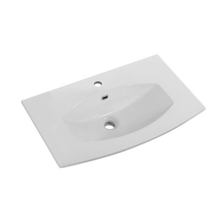 Раковина из искусственного камня Cezares 50193 80х50 подвесная цвет белый 1 отверстие под смеситель