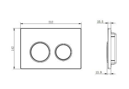 Клавиша смыва механическая Aquatek TDI-0000001 цвет белый/хром