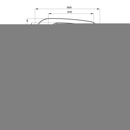 Ванна акриловая Wellsee Paradise Story 236602000 180х80 отдельностоящая асимметричная с ножками