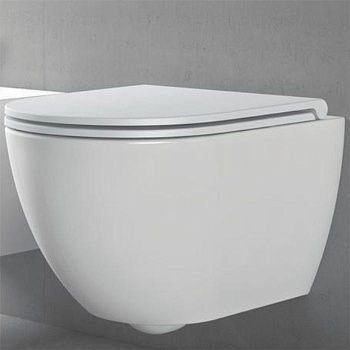 Чаша унитаза подвесная Azzurra Comoda CMVCSPE00000BI/(COM 100/E SOSP bi) цвет белый без сиденья безободковая каскадный смыв