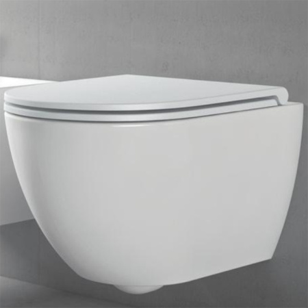 Чаша унитаза подвесная Azzurra Comoda CMVCSPE00000BI/(COM 100/E SOSP bi) цвет белый без сиденья безободковая каскадный смыв