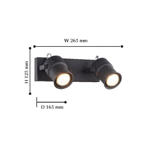 Спот светодиодный Favourite Arcu Black (Арцу Блацк) 2026-2W - фото 2