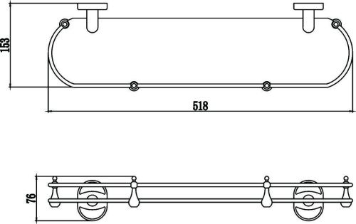 Полка в ванную комнату Savol S-007091-1 - фото 3