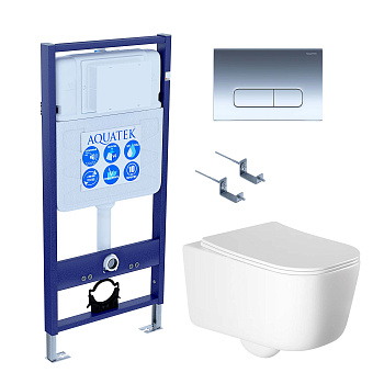 Сет унитаз + инсталляция Aquatek SET AQUATEK ЛУГАНО-017 4в1