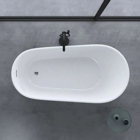Ванна акриловая Cerutti SPA CT9127 170х75 отдельностоящая овальная с ножками
