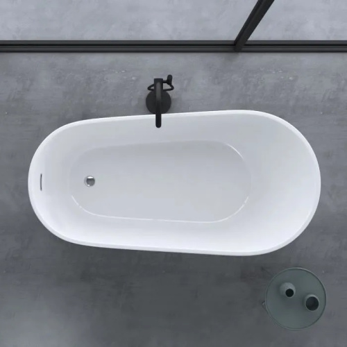 Ванна акриловая Cerutti SPA CT9127 170х75 отдельностоящая овальная - фото 3