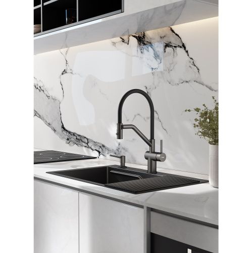 Смеситель для кухни Raglo R86 R86.41.09 на мойку серый - фото 3