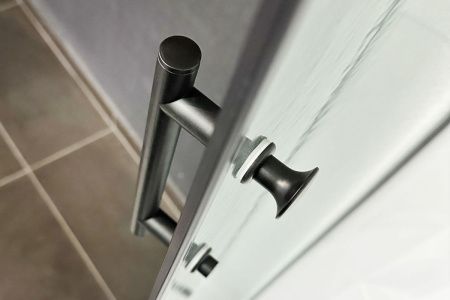 Душевая кабина Royal Bath HK RB90HK1-M-BL Practic 90х90 четверть круга с крышей ориентация универсальная
