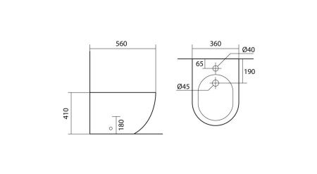 Биде напольное Aquatek ЕВРОПА AQ1017-00 цвет белый