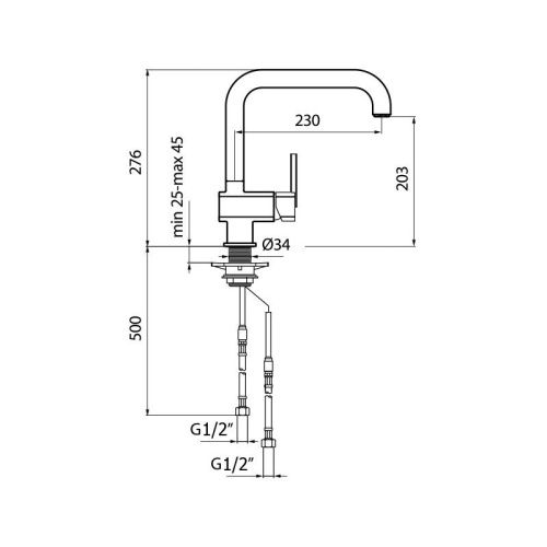 Смеситель для кухни Webert Kitchen Azeta AZ920302015 на мойку хром - фото 3