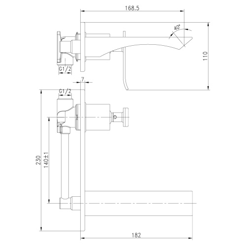 Смеситель LeMark Contest LM5826CW настенный белый/хром - фото 2