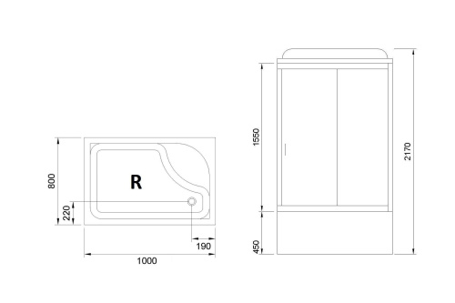 Душевая кабина Royal Bath ВР RB8100BP6-WT-R 100х80 прямоугольная - фото 2