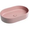 Раковина из сантехнического фарфора Ceramica Nova ELEMENT CN6048MP 60х40 накладная цвет розовый без отверстий под смеситель
