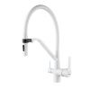 Смеситель для кухни Shevanik S278C на мойку белый