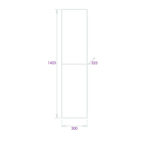 Шкаф-пенал Onika Марбл 403076 30х140 подвесной цвет белый/серый