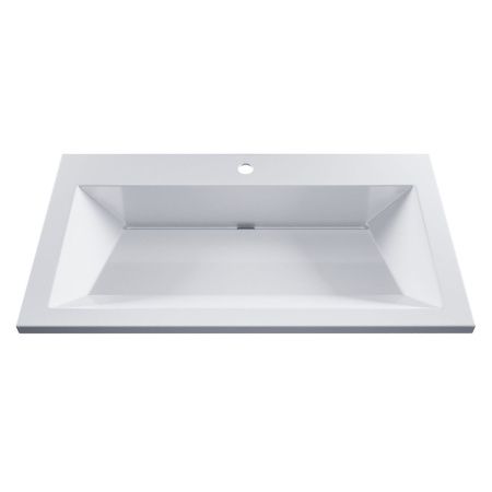 Раковина из искусственного камня Uperwood Olivia ROlivia80wg 80х50 полувстраиваемая цвет белый