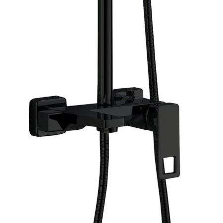 Душевая стойка Haiba HB24615-7 настенная цвет черный