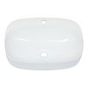Раковина из сантехнического фарфора Melana 320326-805 60х40 накладная цвет белый 1 отверстие под смеситель