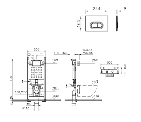 Инсталляция для унитаза Vitra V12 700-1873