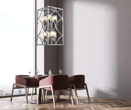 Люстра подвесная Lumina Deco Quadrato (Куадрато) LDP 1223-8 CHR