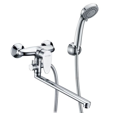 Смеситель для ванны и душа Wasserkraft Leine 3500 3502L настенный хром