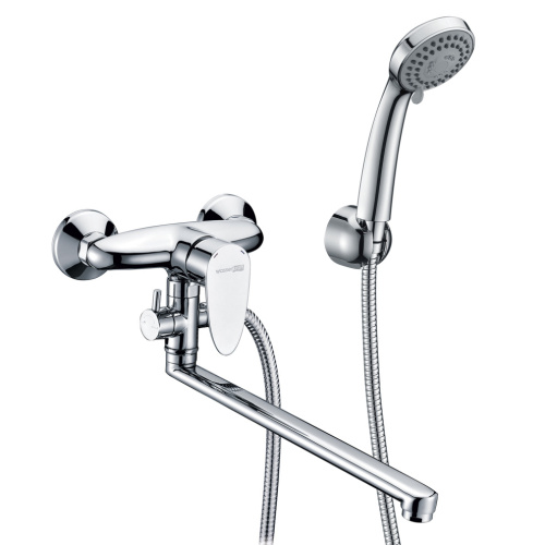 Смеситель для ванны и душа WasserKRAFT Leine 3500 3502L настенный хром - фото 4