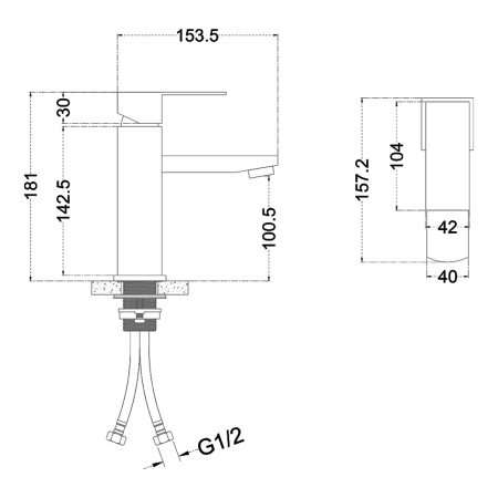 Смеситель Melana Cubo 610201 на раковину