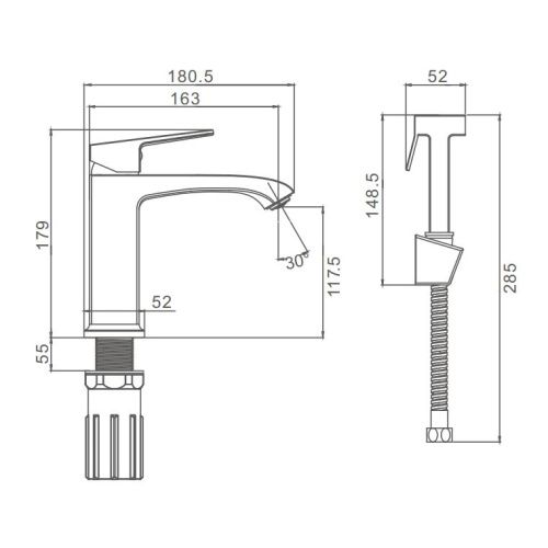 Смеситель ProHanss P60.12.03 на раковину золото - фото 3