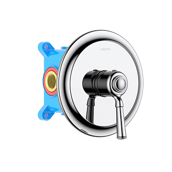 Смеситель для душа Aquatek КЛАССИК AQ1566CR встраиваемый в стену хром без термостата