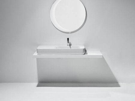 Раковина из сантехнического фаянса Simas HE 12 bia 100х50 подвесная цвет белый