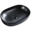 Раковина из сантехнического фаянса BelBagno BB1084-H301 60х40 накладная цвет черный без отверстий под смеситель