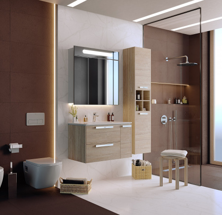 Зеркало-шкаф Roca Victoria Nord ZRU9000033 80х14х81 подвесной цвет белый глянцевый Зеркало-шкаф Roca Victoria Nord ZRU9000033 80х14х81 подвесной цвет белый глянцевый