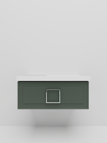 Тумба с раковиной La Fenice CUBO NFNC-01-CUB-G-90-1-90R 91х36х49 подвесная цвет серо-зеленый - фото 4