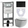 Инсталляция с кнопкой + унитаз + шумоизоляция Ceramica Nova CN3009_1001B_1000