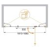 Душевая дверь Cezares ELENA ELENA-W-B-13-80+60/30-C-Cr 165х195 стекло прозрачное профиль хром