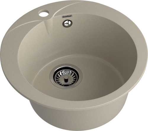 Кухонная мойка Granfest Rondo R-480 топаз 48х48 цвет серый - фото 2