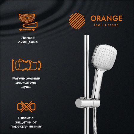 Душевая стойка Orange Thermo T19-944cr настенная цвет хром с термостатом