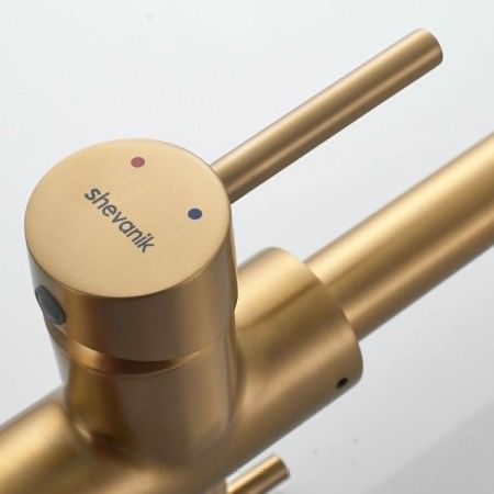 Смеситель для кухни Shevanik S228G на мойку золото