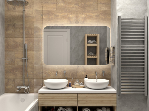 Зеркало в ванную Misty Зеркала (сенсорные) АДХ-02-120/70-14 120х70 - фото 3