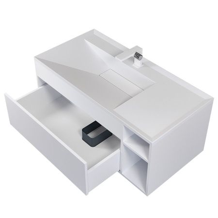 Тумба с раковиной Uperwood Lotus Premium 39340207463 100х50 цвет белый