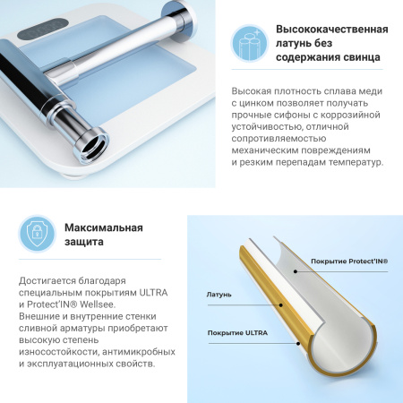 Сифон для раковины Wellsee Drainage System 182119000