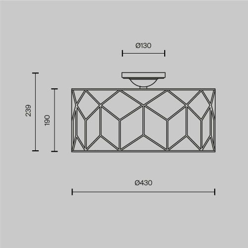 Светильник потолочный Maytoni Messina H223-PL-03-G - фото 5