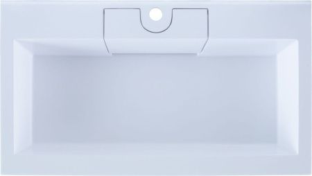 Раковина из искусственного камня Aquanet Фортуна 00187094 80х50 накладная цвет белый 1 отверстие под смеситель