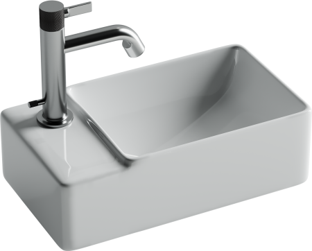 Раковина из сантехнического фарфора Ceramica Nova ELEMENT CN5046 40х20 подвесная цвет белый 1 отверстие под смеситель